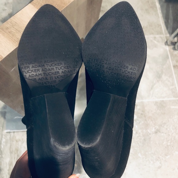 Adam Tucker Suede Leather Wedge Ankle Boots Size 11M New in Box Retail $140 - Picture 8 of 9